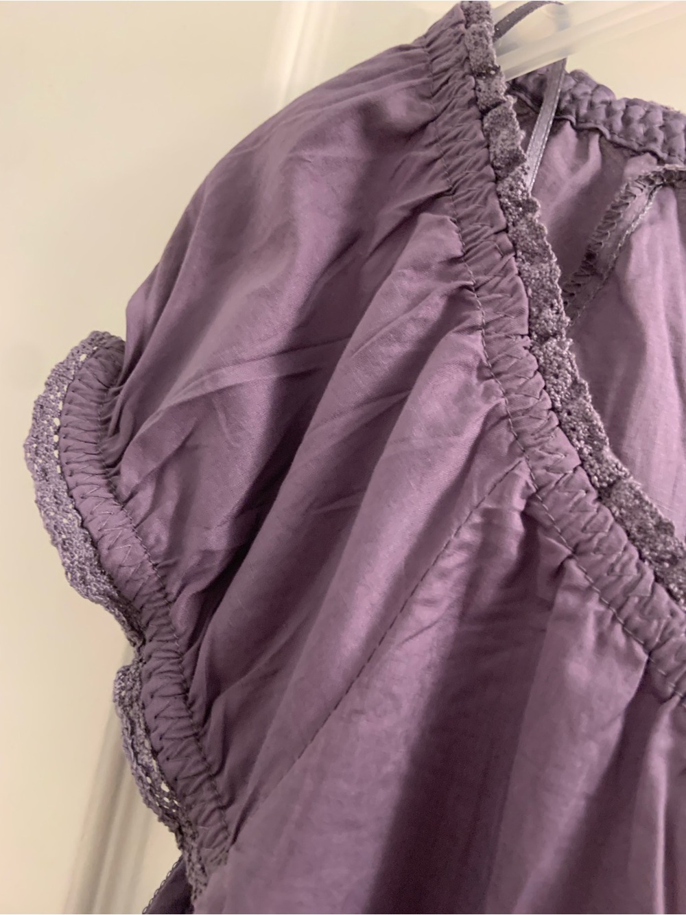 George Lavender Button-Front Ruffle Sleeve Top - Picture 6 of 10